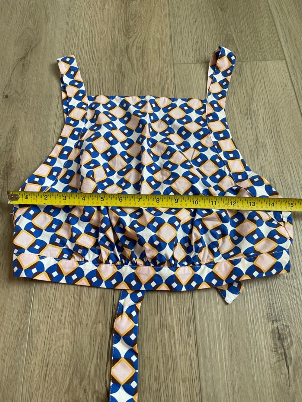Zara Retro Mod Print Tie Back Cotton Tank Top - Picture 6 of 6